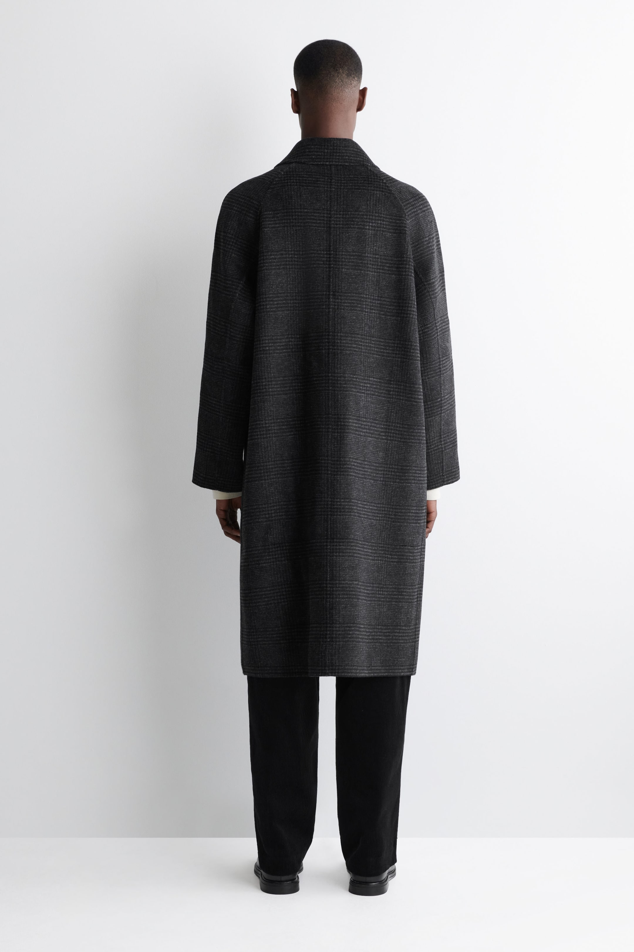 REVERSIBLE CHECKED WOOL COAT