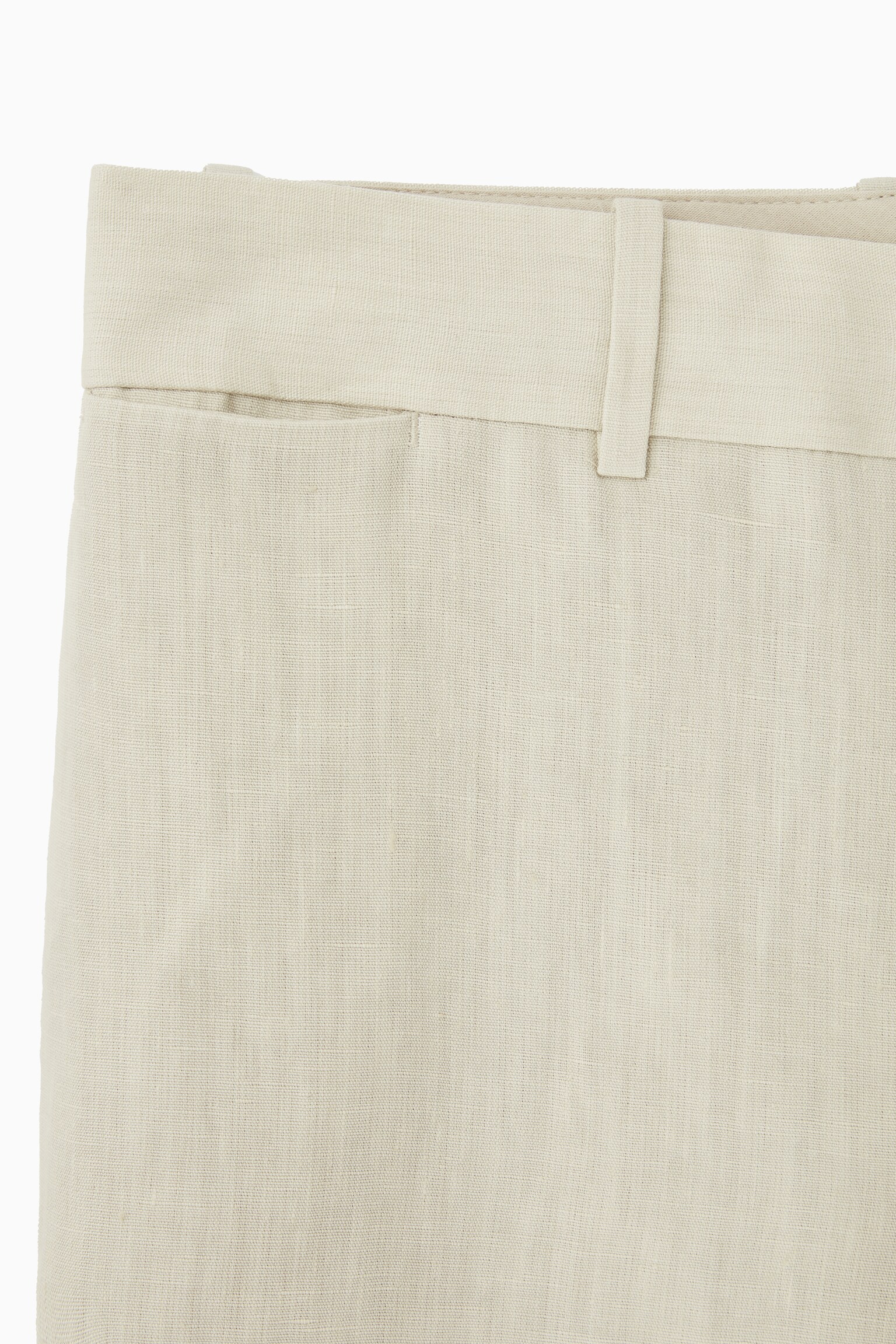 PANTALON FUSELÉ LIN - BEIGE - 2