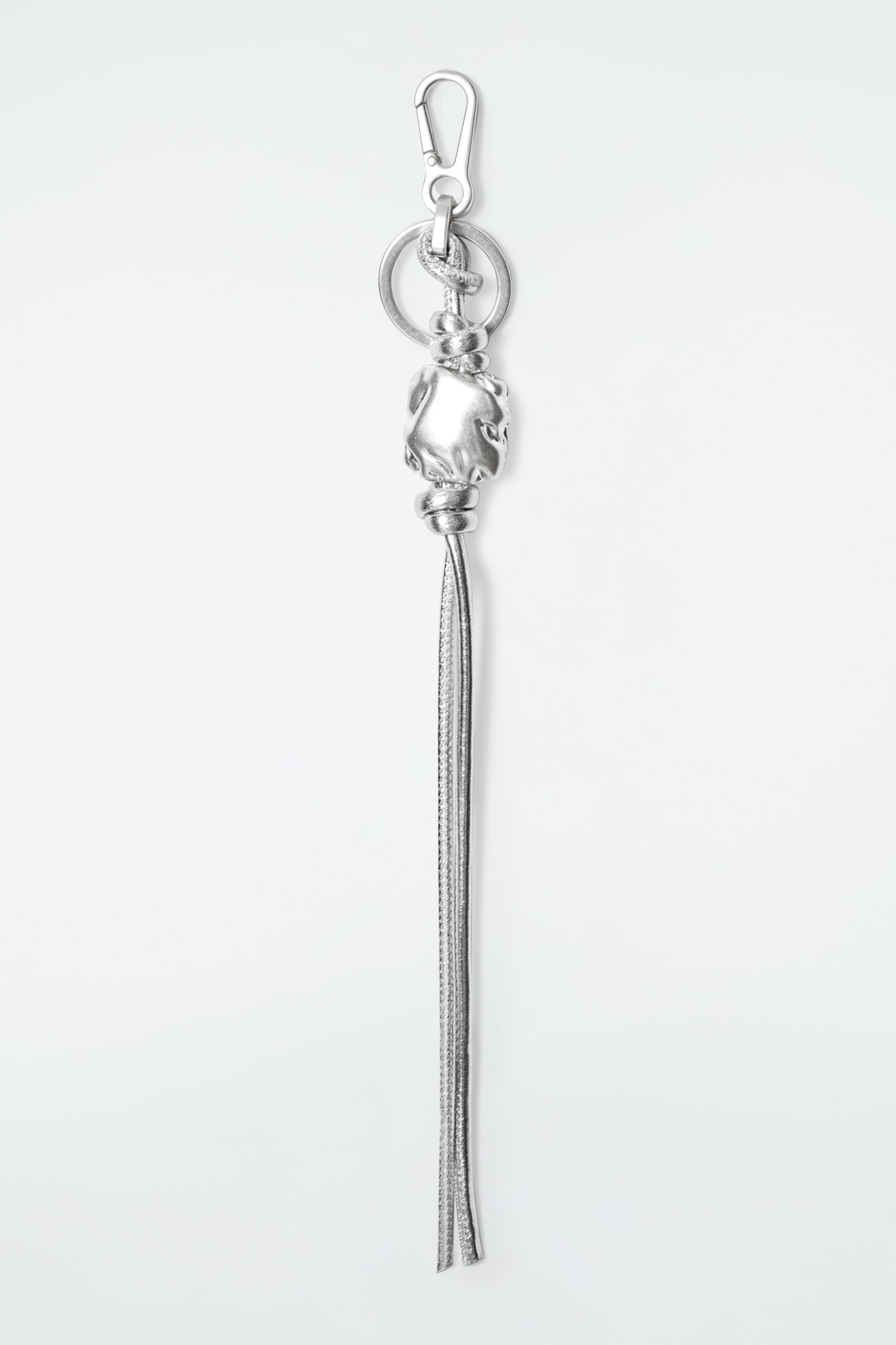 View larger image: QUILTED BEADED LEATHER CHARM - SILVER - Ladies | H&M GB 1