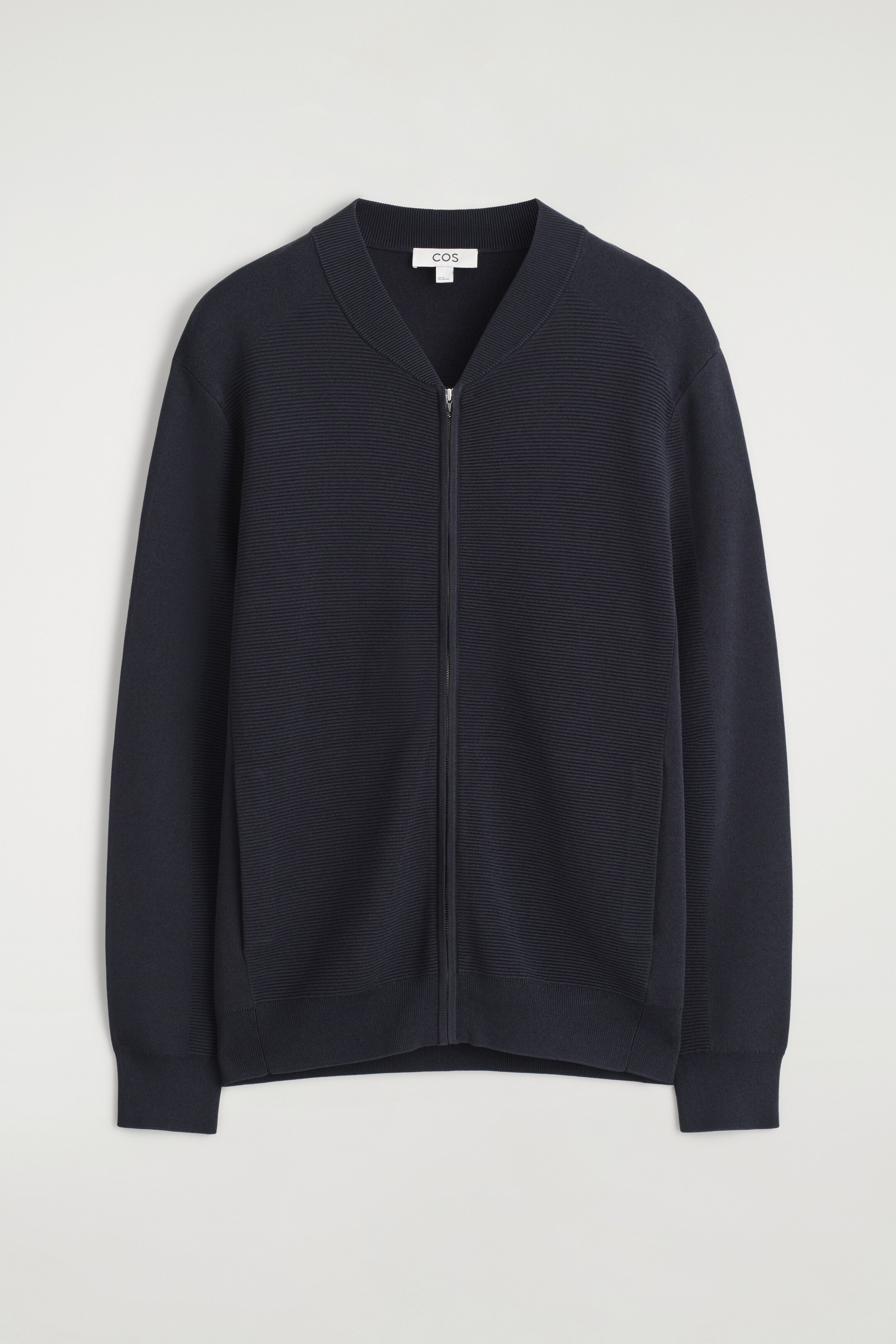 Grotere afbeelding bekijken: TEXTURED KNITTED BOMBER JACKET - MARINEBLAUW - HEREN | H&M NL 6