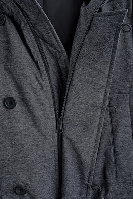 TECHNICAL HOODED DOWN PARKA — DARK GRAY 8