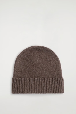 PURE CASHMERE BEANIE — MOCHA MÉLANGE 7