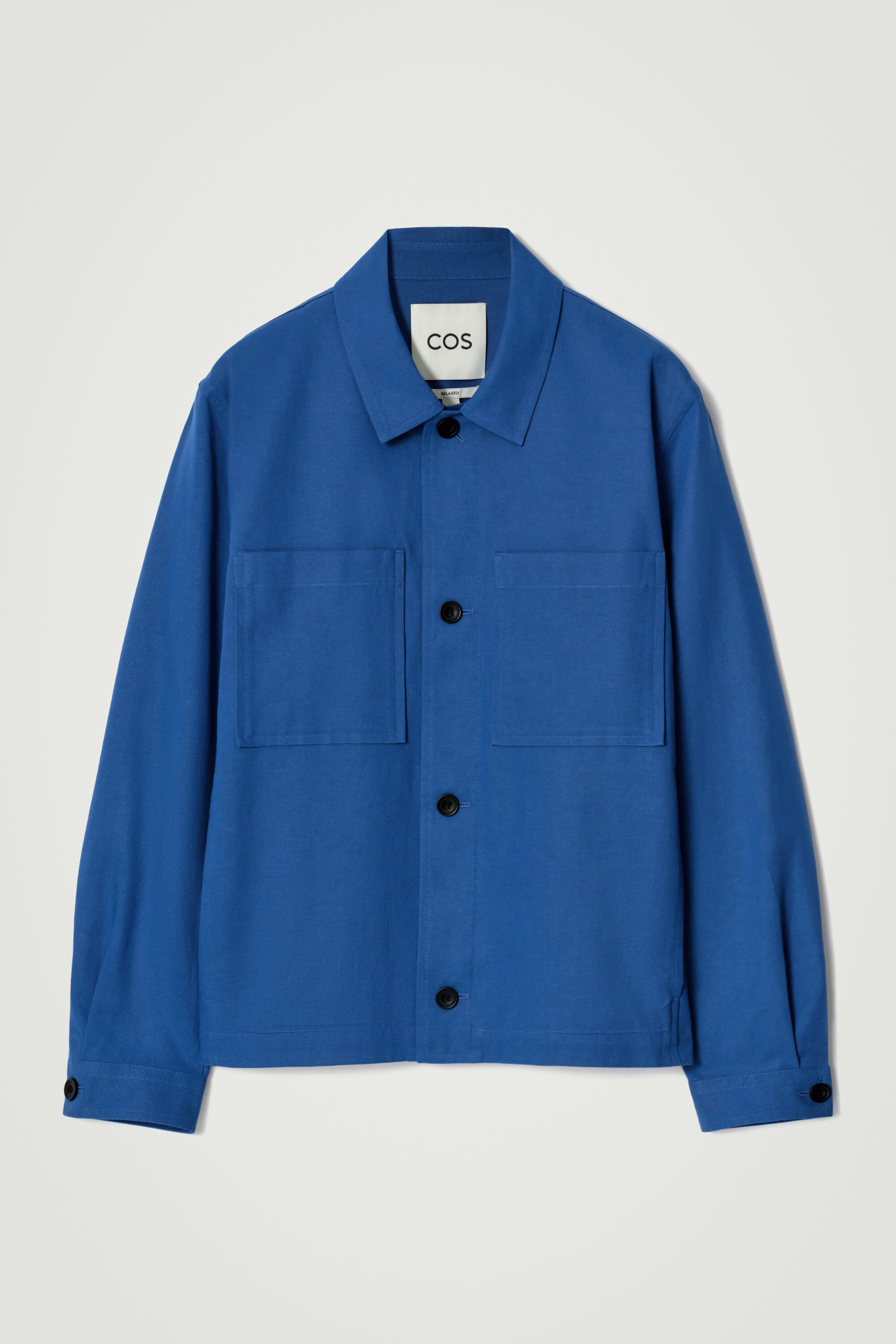 RELAXED UTILITY OVERSHIRT - COBALT BLUE | COS