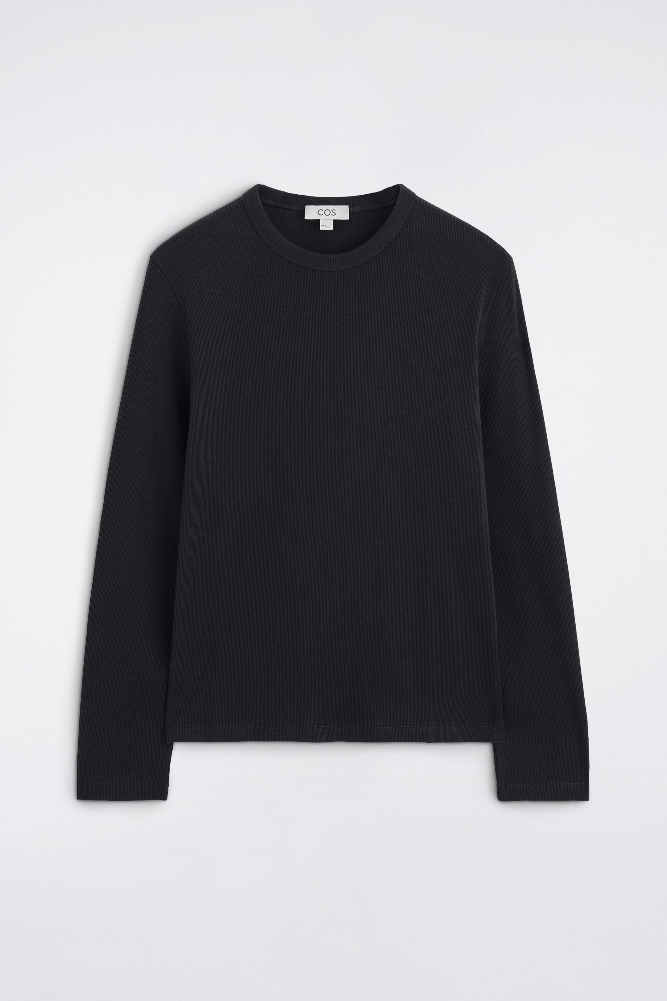SLIM RIBBED COTTON LONG-SLEEVED T-SHIRT