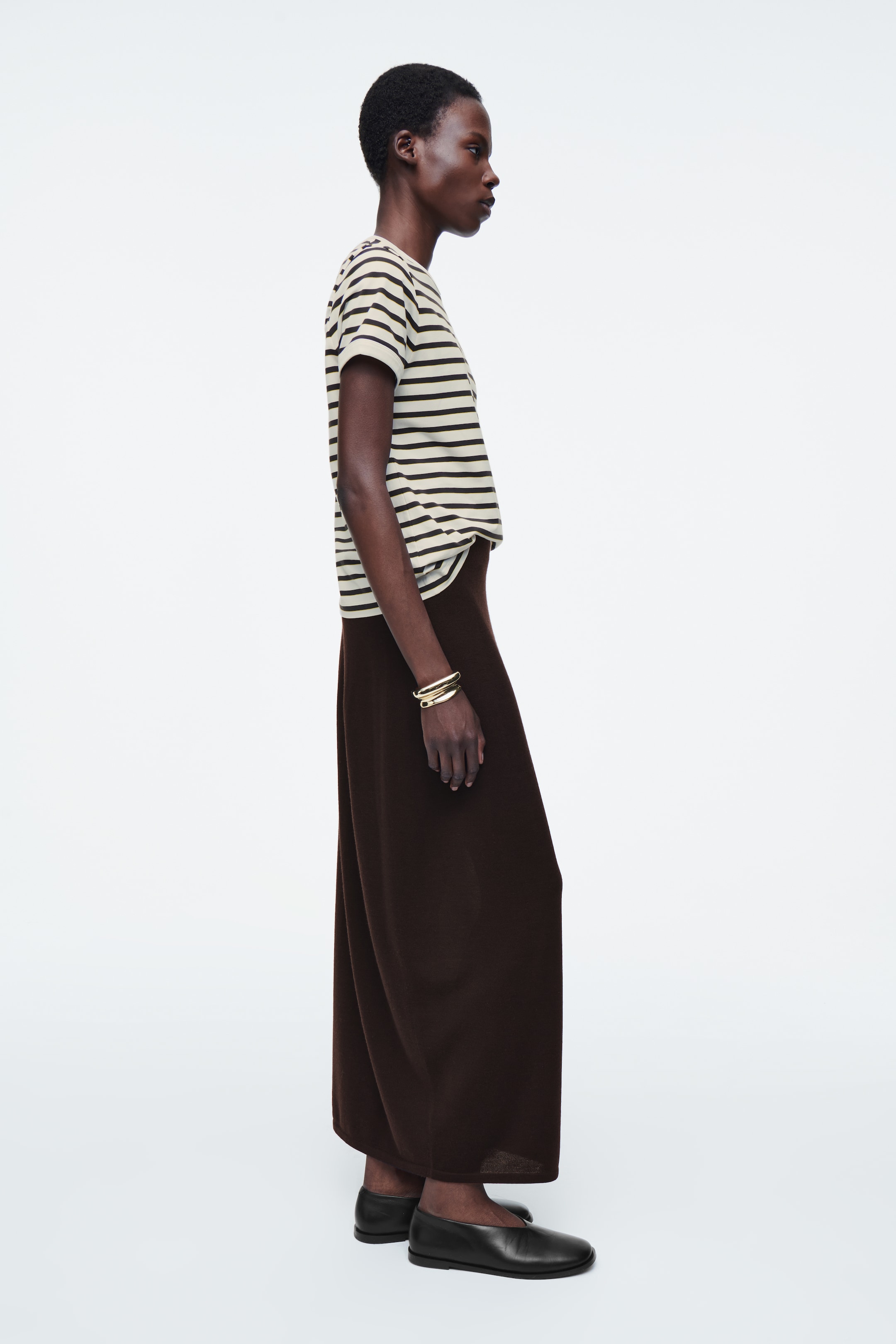 Grotere afbeelding bekijken: VERKLEIND RINGER T-SHIRT - WIT / GESTREEPT - DAMES | H&M BE 3