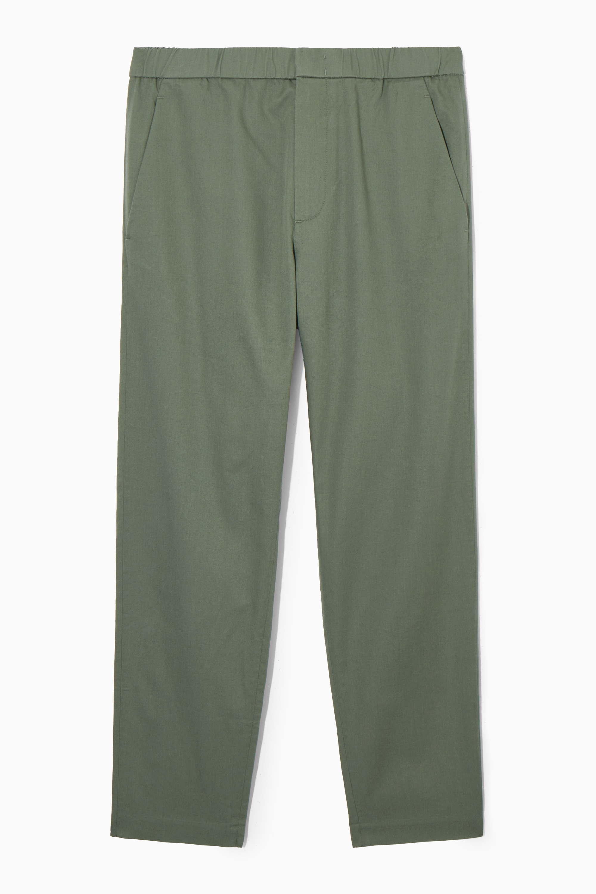 PANTALON FUSELÉ EN SERGÉ - VERT/NOIR/BEIGE/VERT FONCÉ