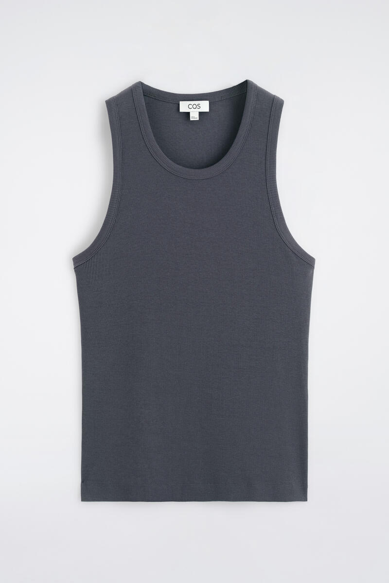 Slim Ribbed Cotton Tank Top