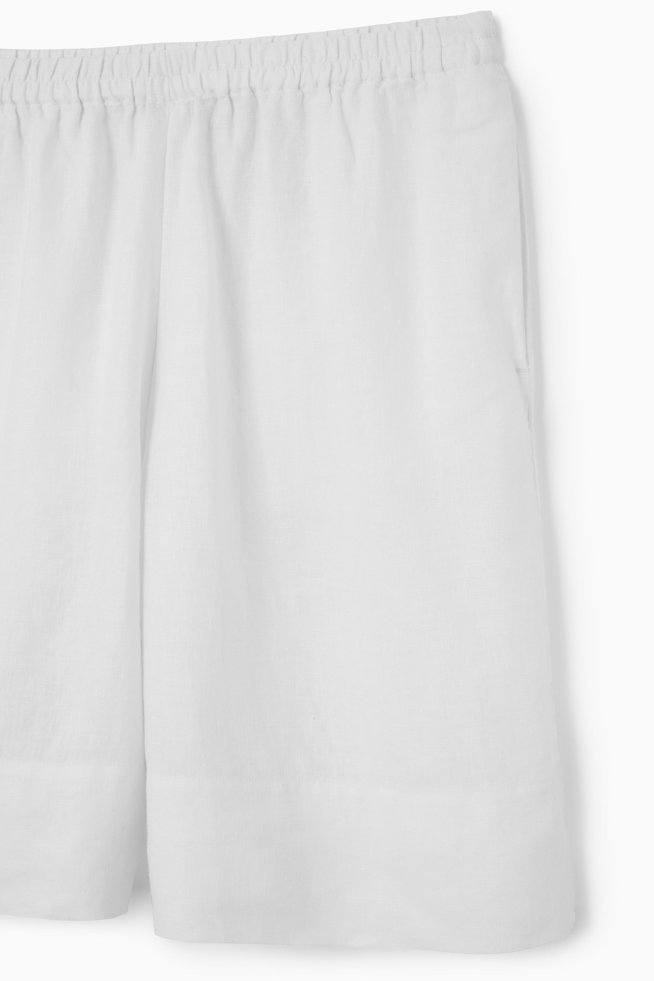 Grösseres Bild ansehen: LEINENSHORTS MIT ELASTISCHEM BUND - WEISS - DAMEN | H&M CH 2