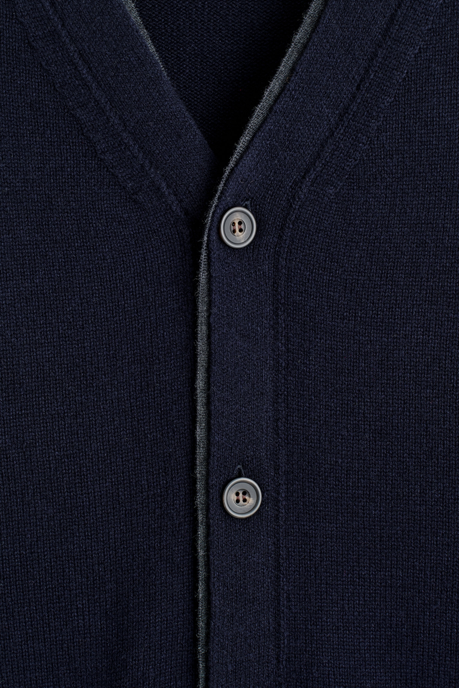 LAYERED MERINO WOOL CARDIGAN - NAVY - 4