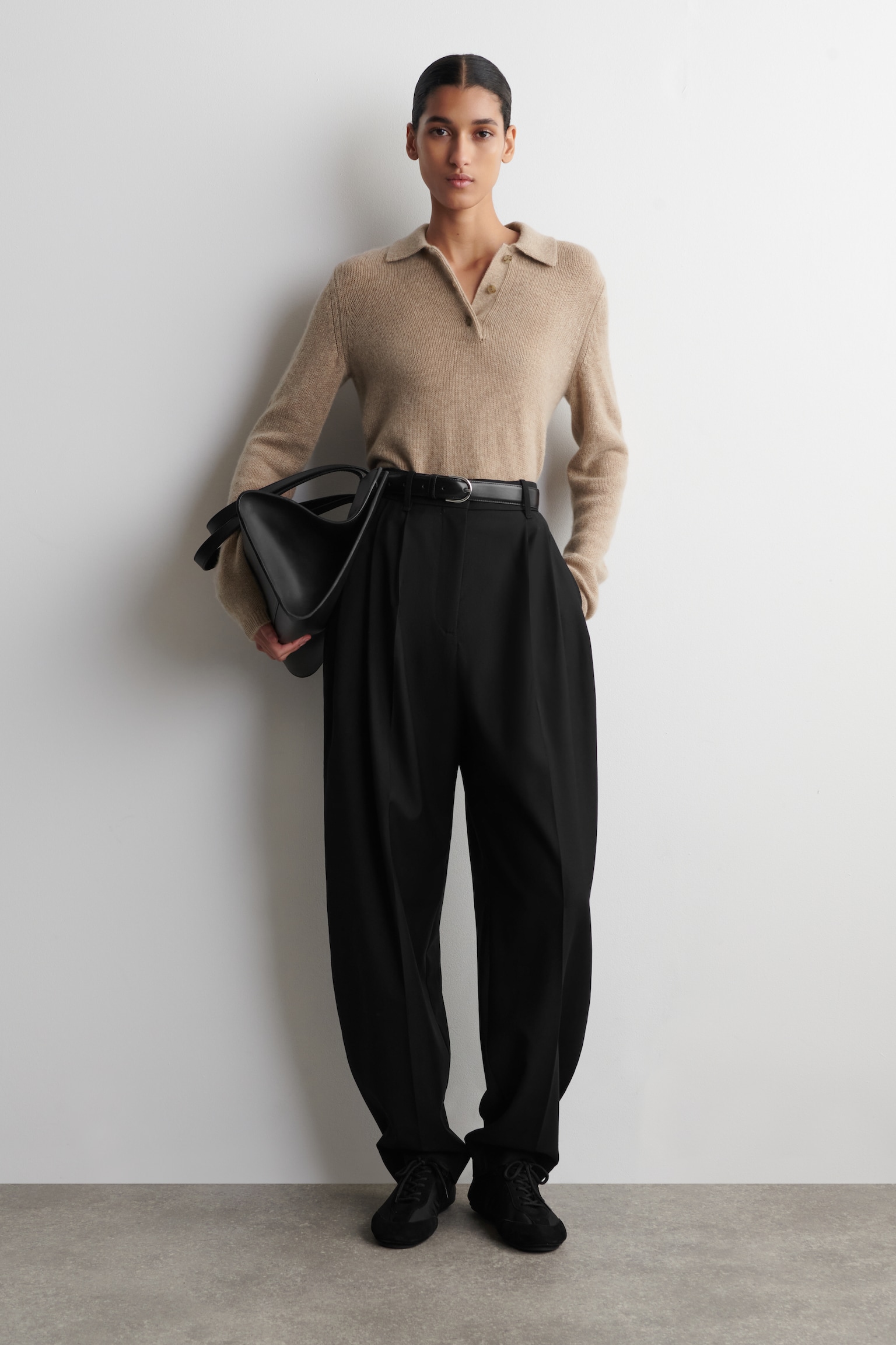 SNEAKERS BALLERINE IN PELLE SCAMOSCIATA E NYLON - NERO/BORDEAUX - 1