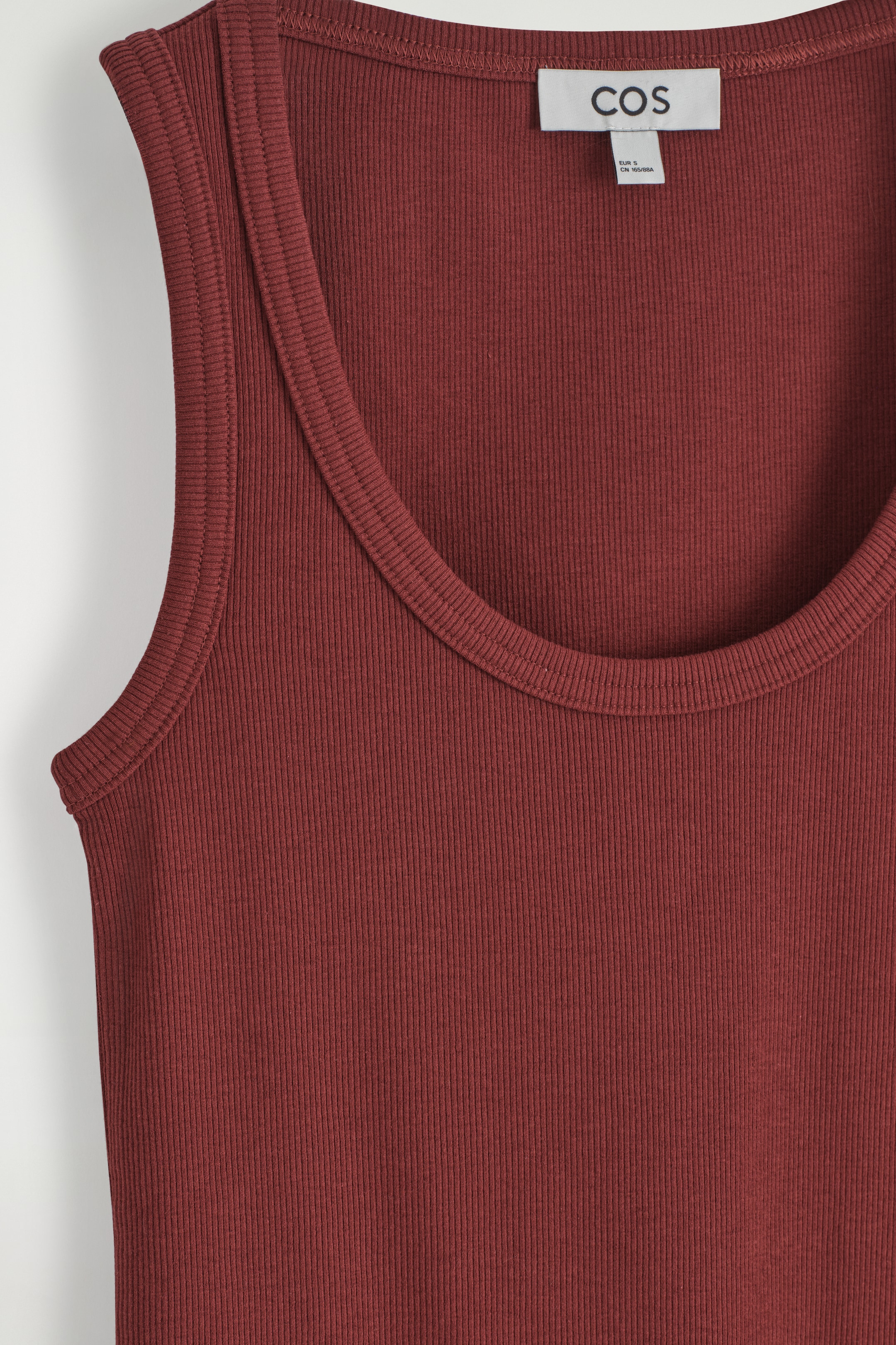 Grotere afbeelding bekijken: Geribde tanktop met ronde hals - ROOD - DAMES | H&M BE 6