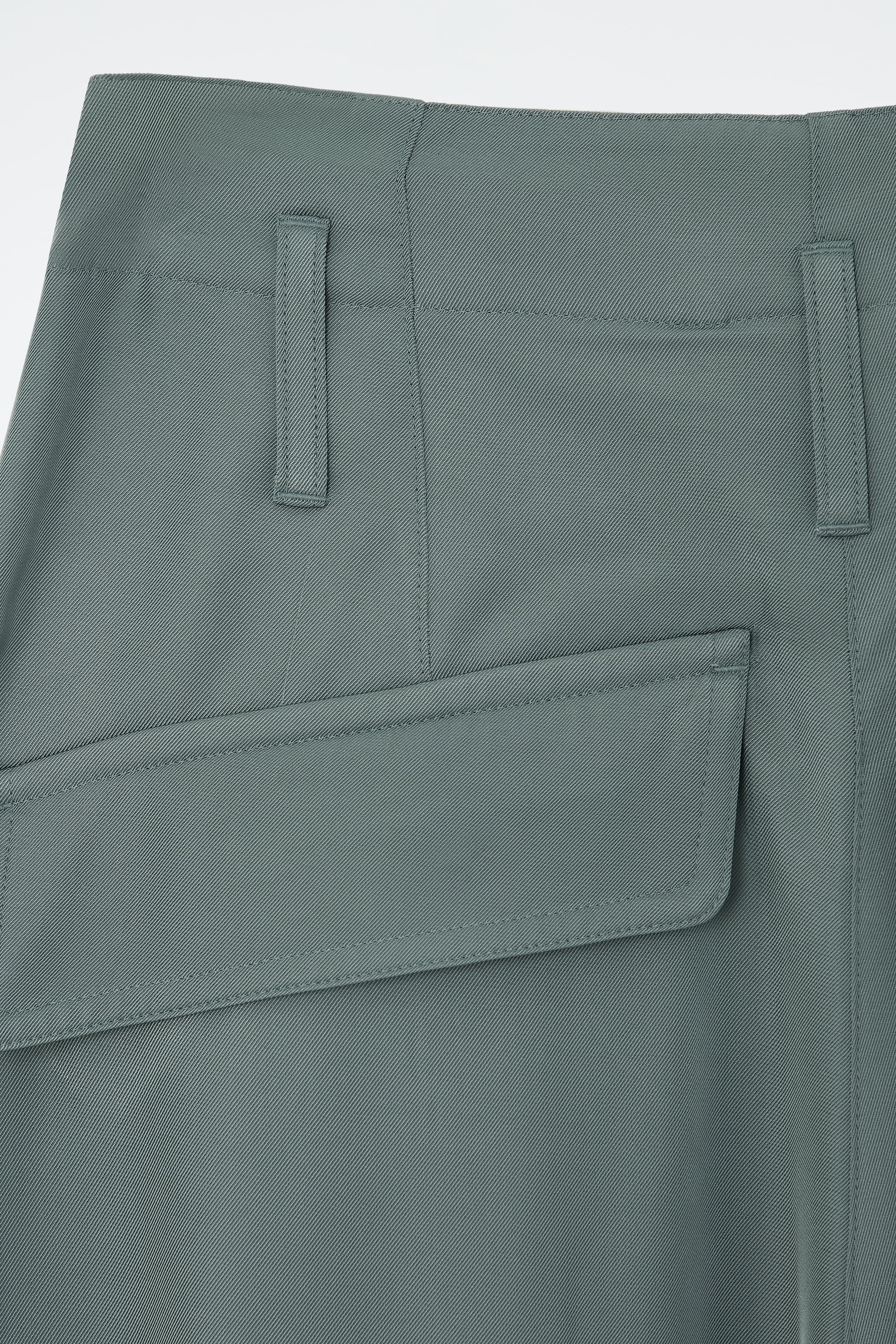 View larger image: PAPERBAG UTILITY TROUSERS - TEAL - Ladies | H&M GB 3