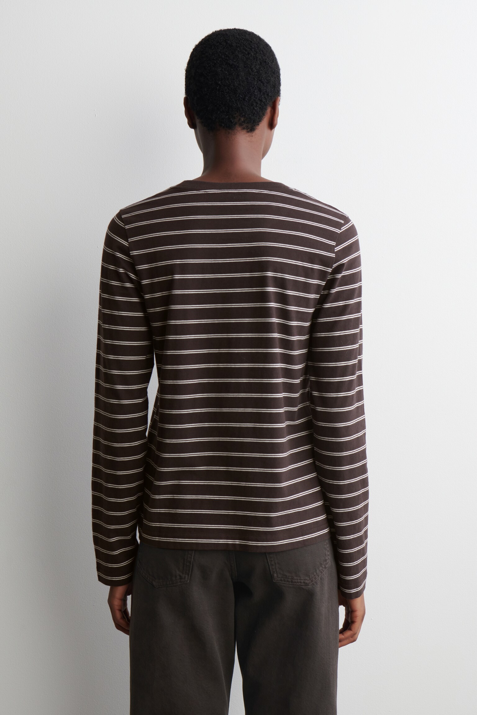 24/7 LONG-SLEEVED T-SHIRT - BROWN / STRIPED/WHITE - 7