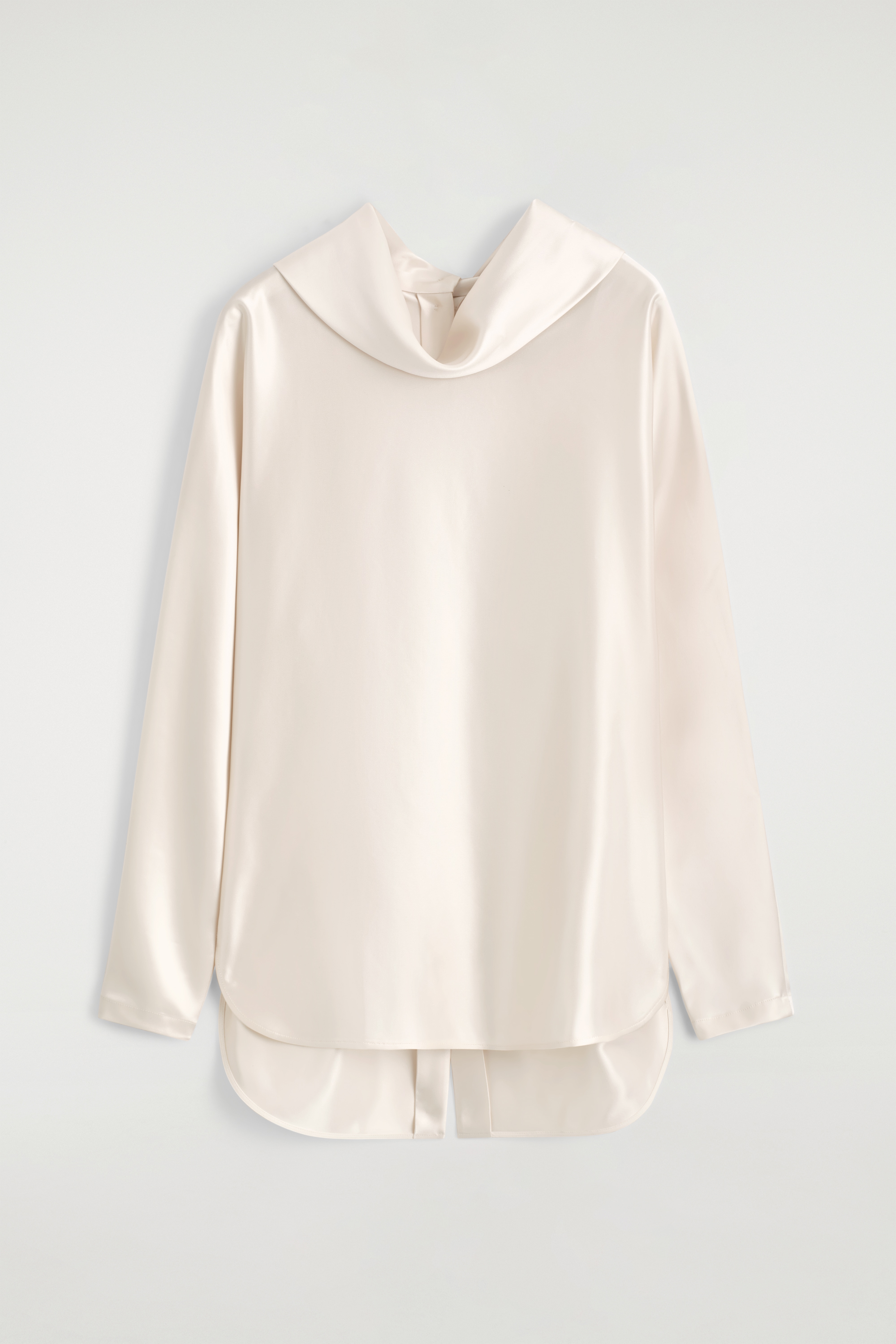 COWL-NECK SATIN BLOUSE