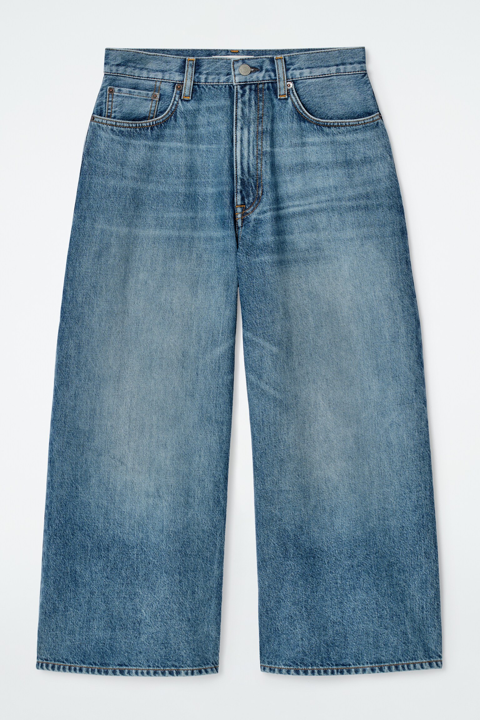 JUPE-CULOTTE EN DENIM - BLEU/GRÈGE - 2