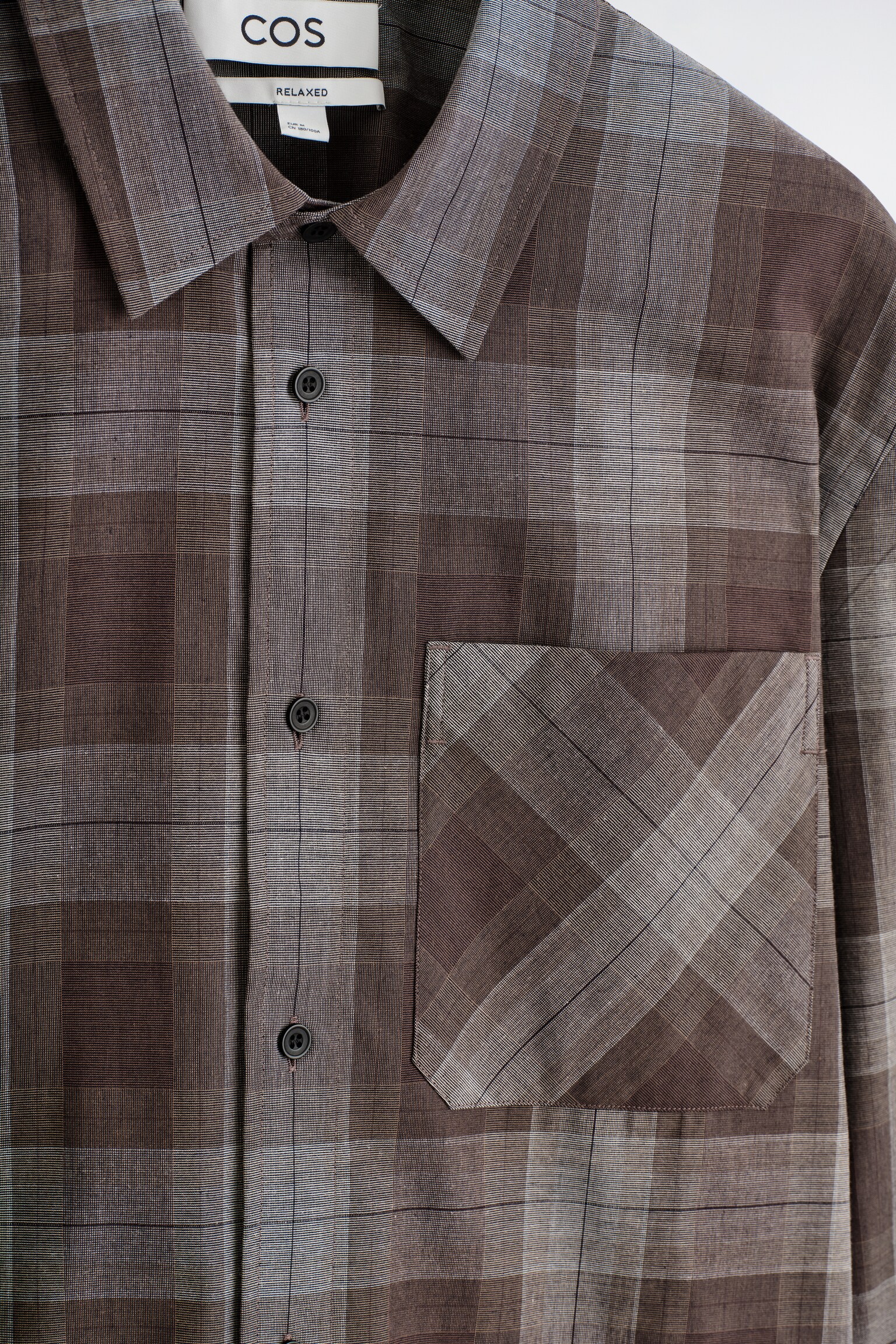 CHECKED BRUSHED-COTTON SHIRT - BROWN / CHECKED - 7