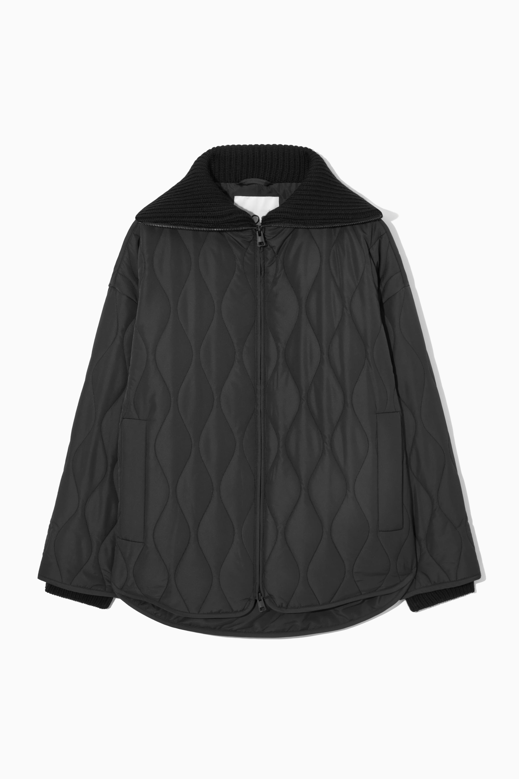 ジャケット・アウター MATSUFUJI Wool Quilted Knit Collar Coat MATSUFUJI Wool Quilted Knit Collar Coat（Striped Quilt