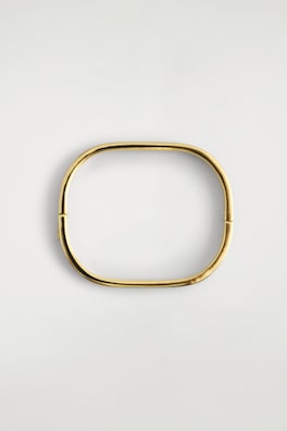 CURVED RECTANGULAR BANGLE — GOLD 3