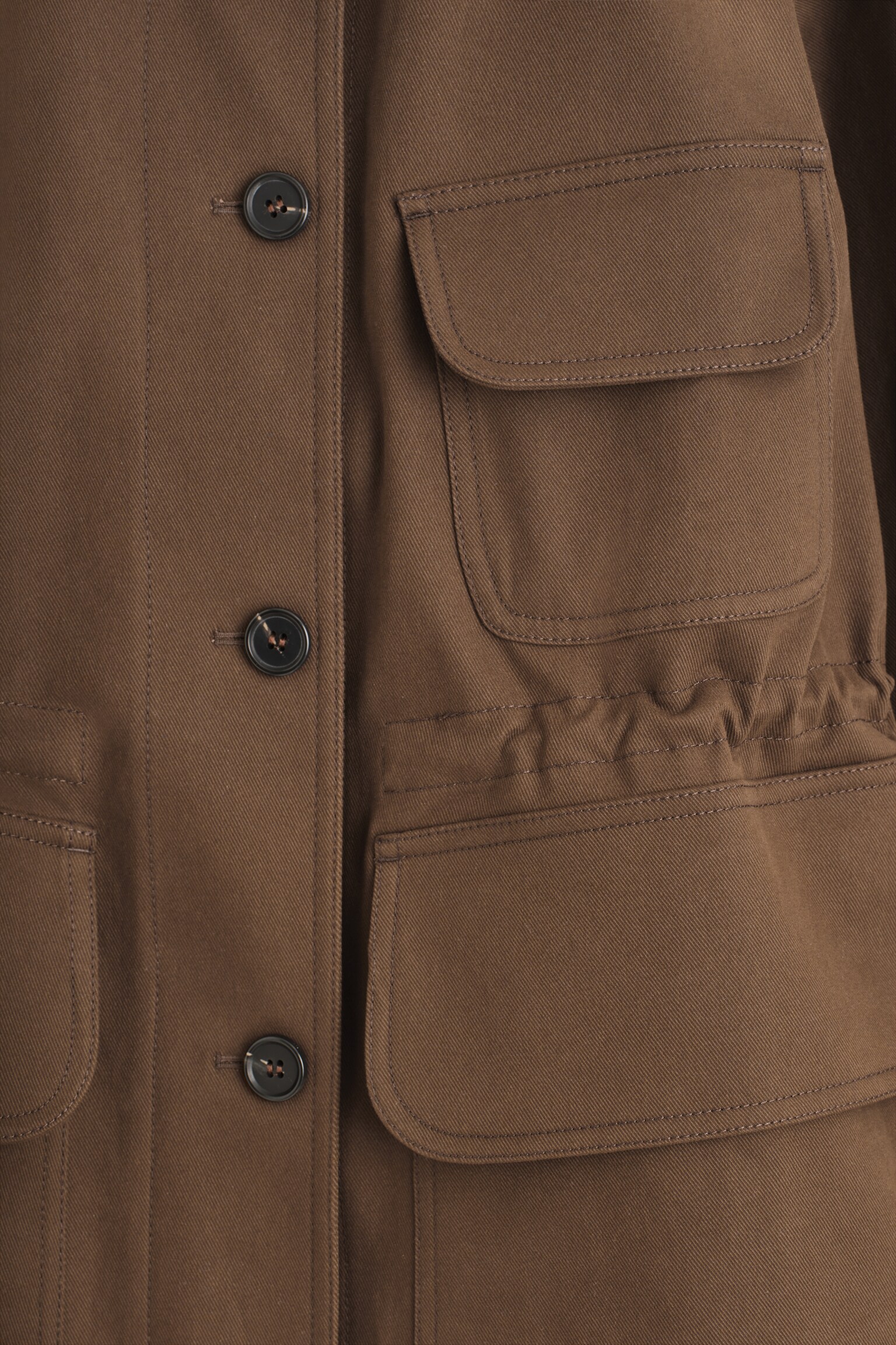 SUEDE-COLLAR FIELD JACKET - BROWN - 4