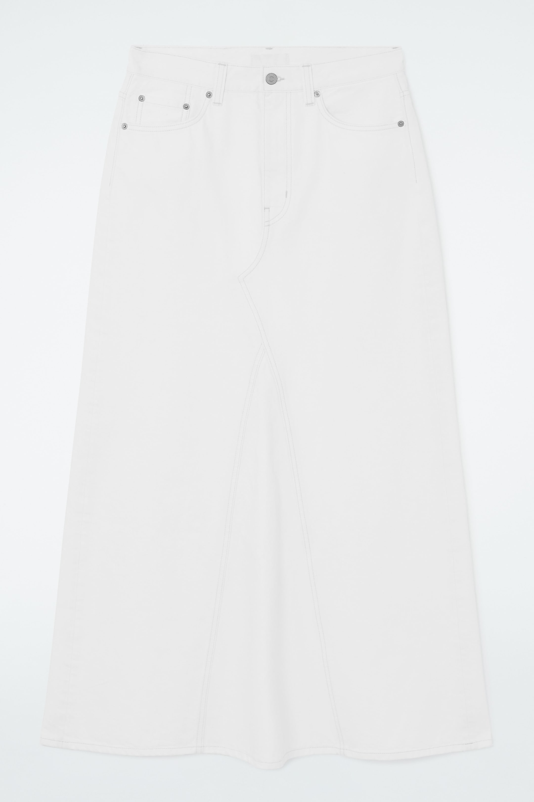 Agrandir l'image: JUPE LONGUE À PANNEAUX DENIM - ÉCRU - FEMME | H&M CH 1