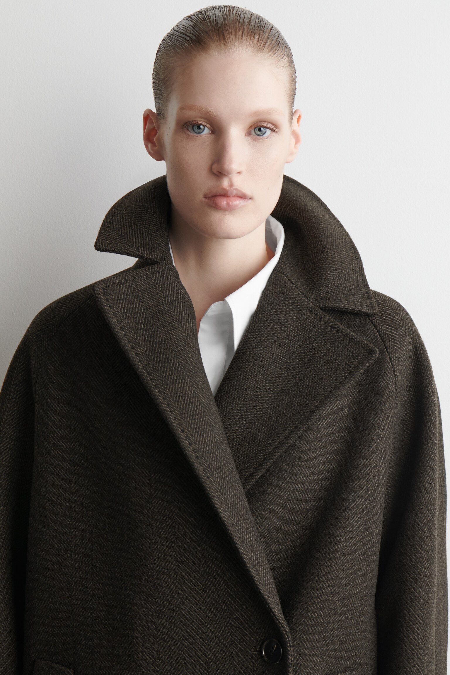 CAPPOTTO DOPPIOPETTO OVERSIZE IN LANA - VERDE SCURO - 4