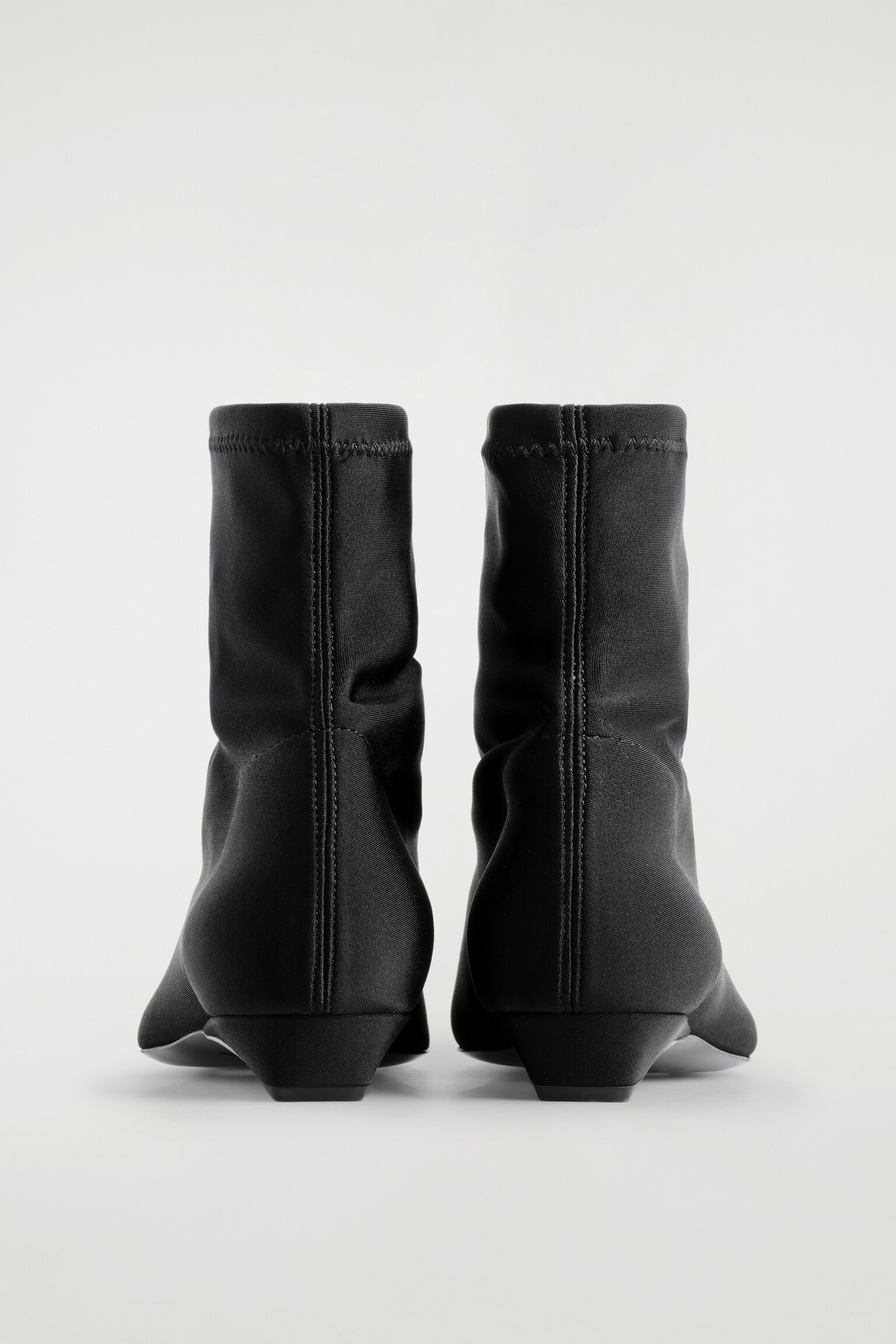 POINTED SCUBA SOCK ANKLE BOOTS - BLACK - 6