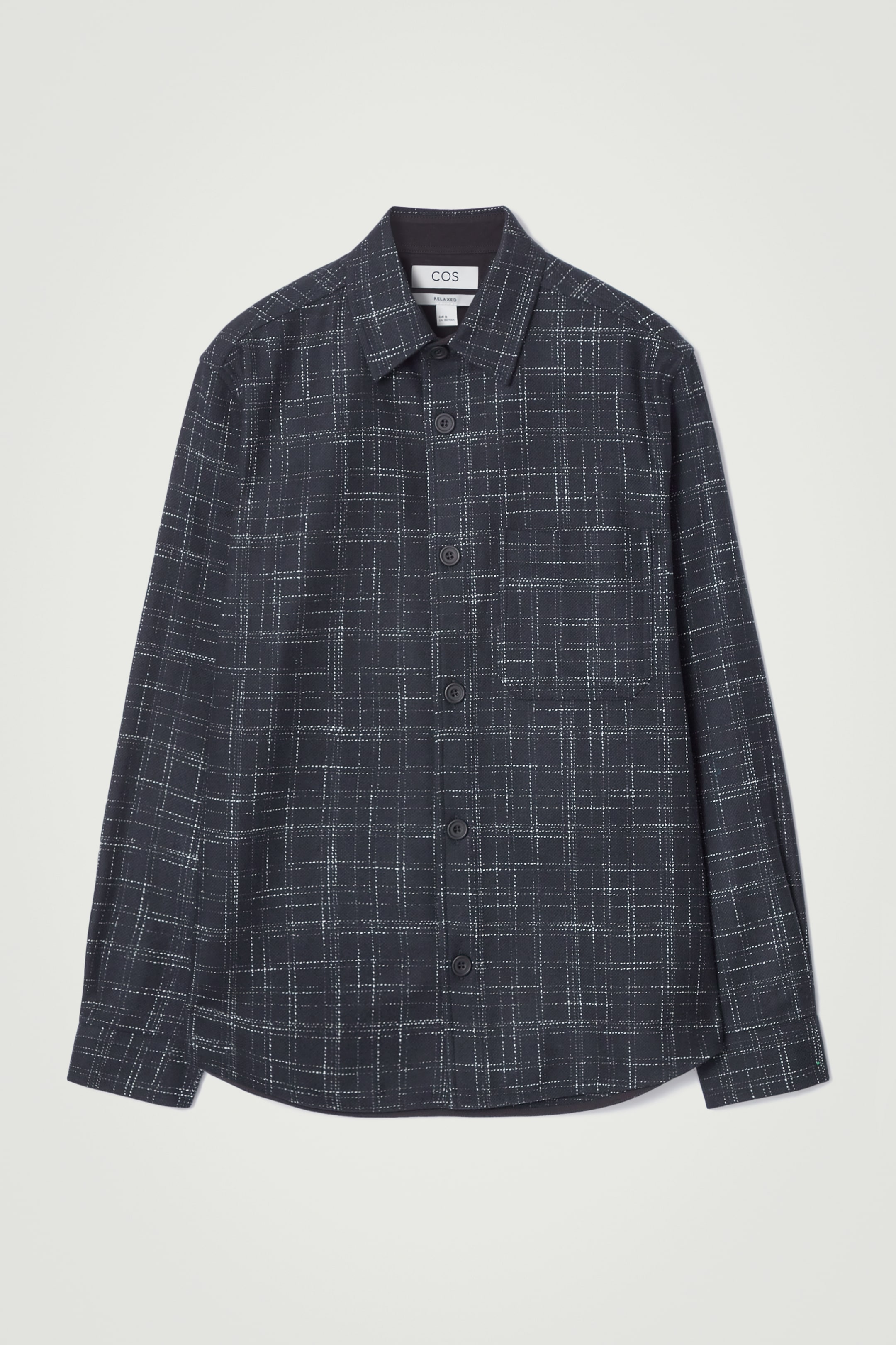 Grösseres Bild ansehen: LOCKERE KARIERTE HEMDJACKE AUS WOLLE - NAVYBLAU/KARIERT - HERREN | H&M CH 1
