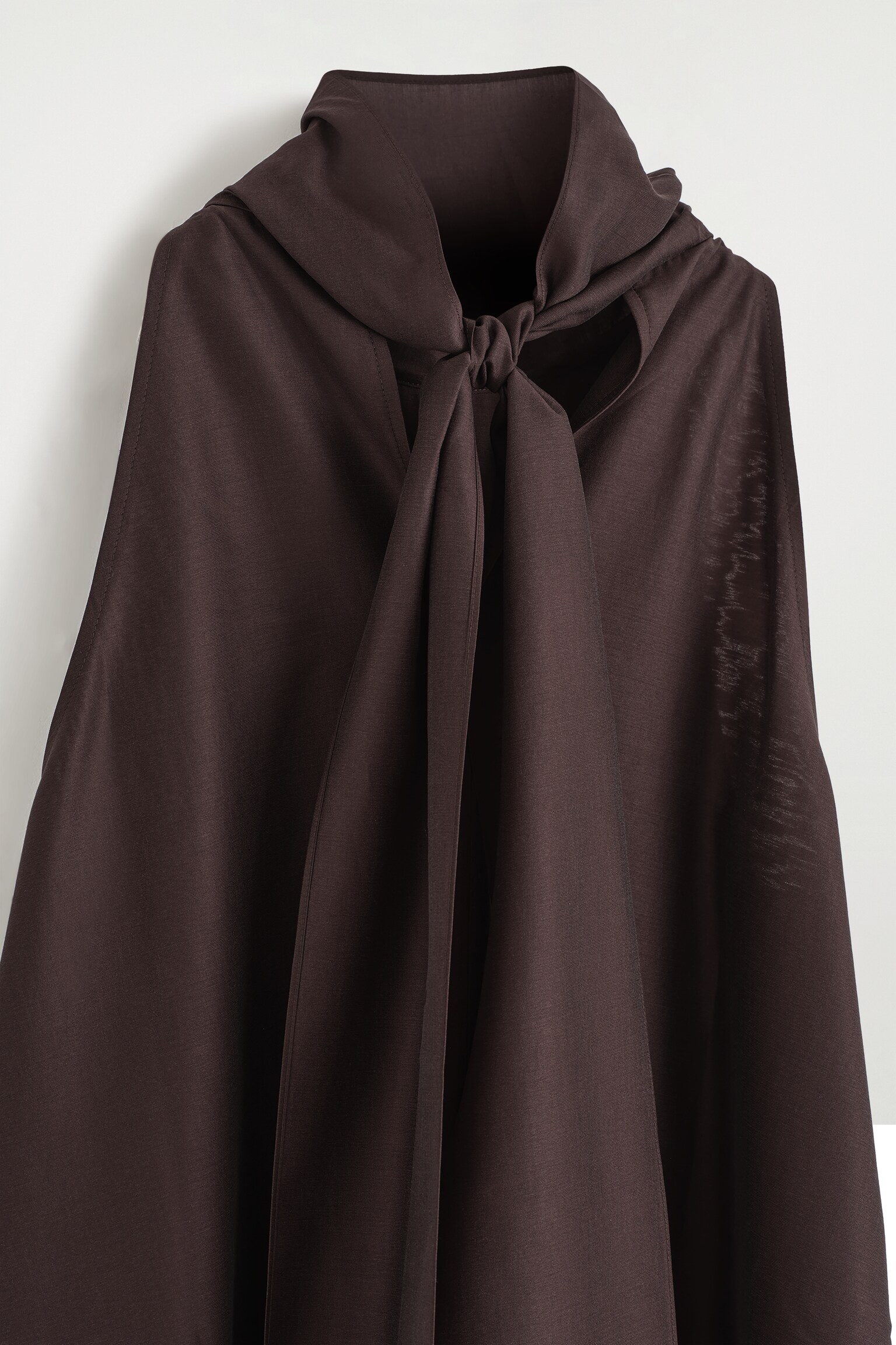 ROBE COURTE À ENCOLURE LICOU FLUIDE - BRUN FONCÉ/VERT CLAIR/ROUGE - 5