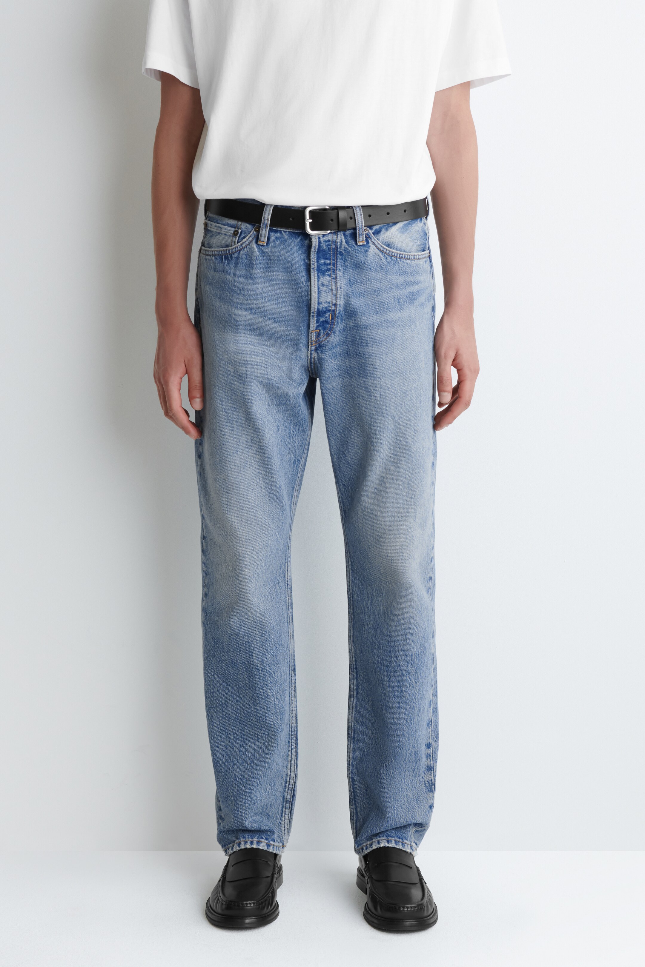 View larger image: SIGNATURE STRAIGHT-LEG JEANS - BLUE - Men | H&M GB 5