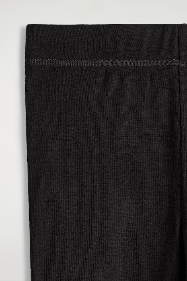MERINO WOOL LEGGINGS — BLACK