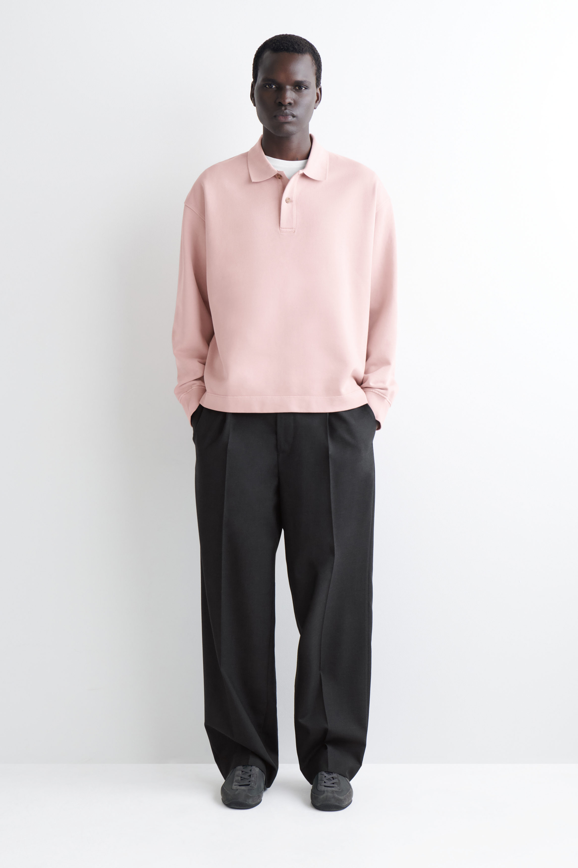 トップス C.E cavempt BLEACHD RIB LONG SLEEVE POLO トップス C.E cavempt BLEACHD RIB LONG SLEEVE POLOの通販