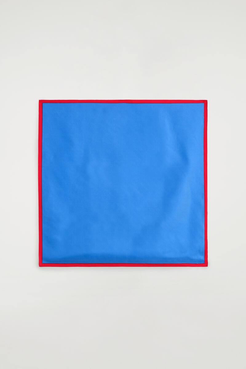 Contrast-Tipped Silk Scarf