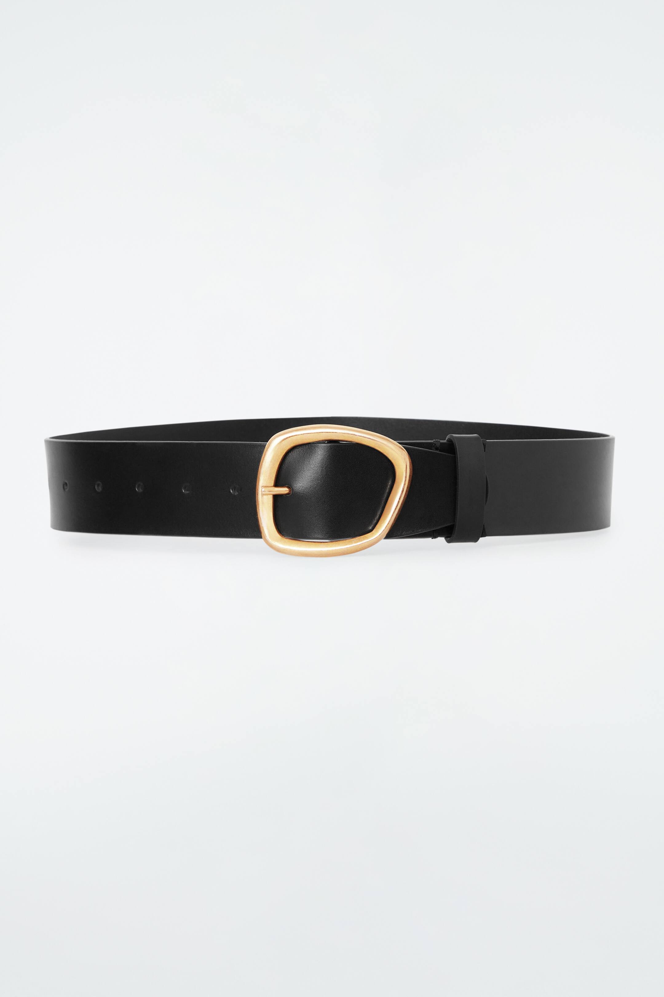 View larger image: ASYMMETRIC-BUCKLE LEATHER BELT - BLACK - Ladies | H&M GB 1