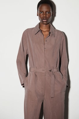 BELTED MODAL COVERALL — TERRACOTTA 4