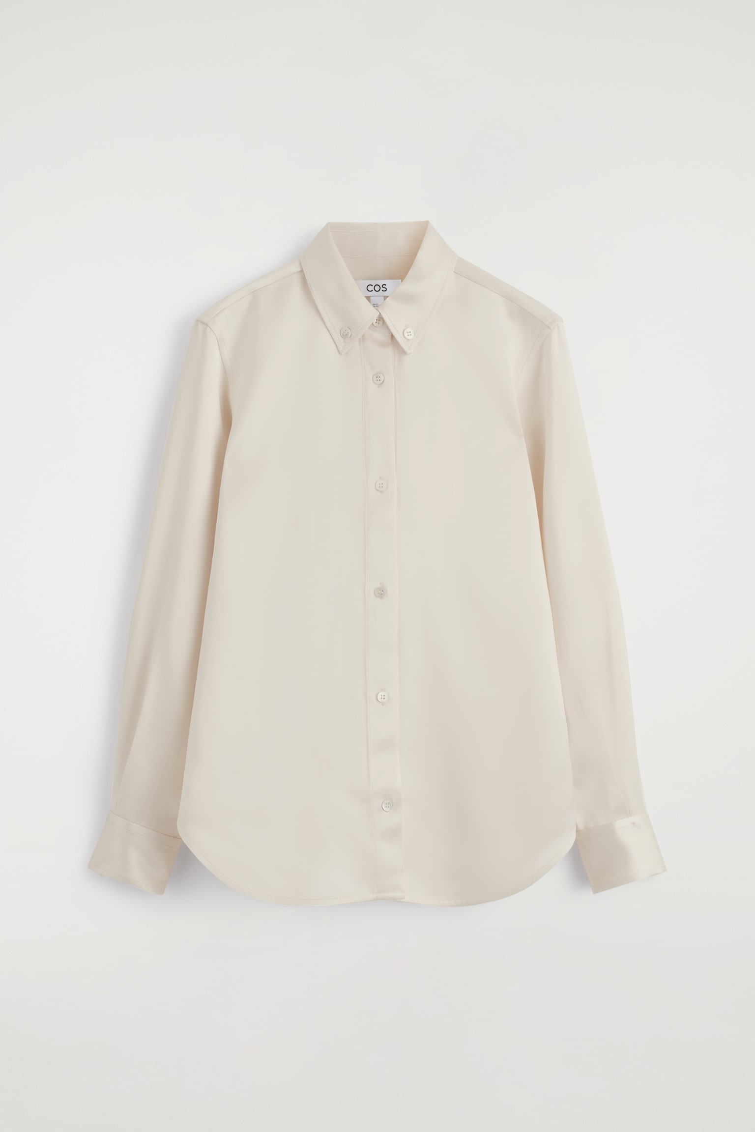 SATINSKJORTE MED BUTTON DOWN-KRAVE-HVID - 2