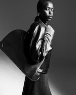 Placeholder for: leather bag and jacket