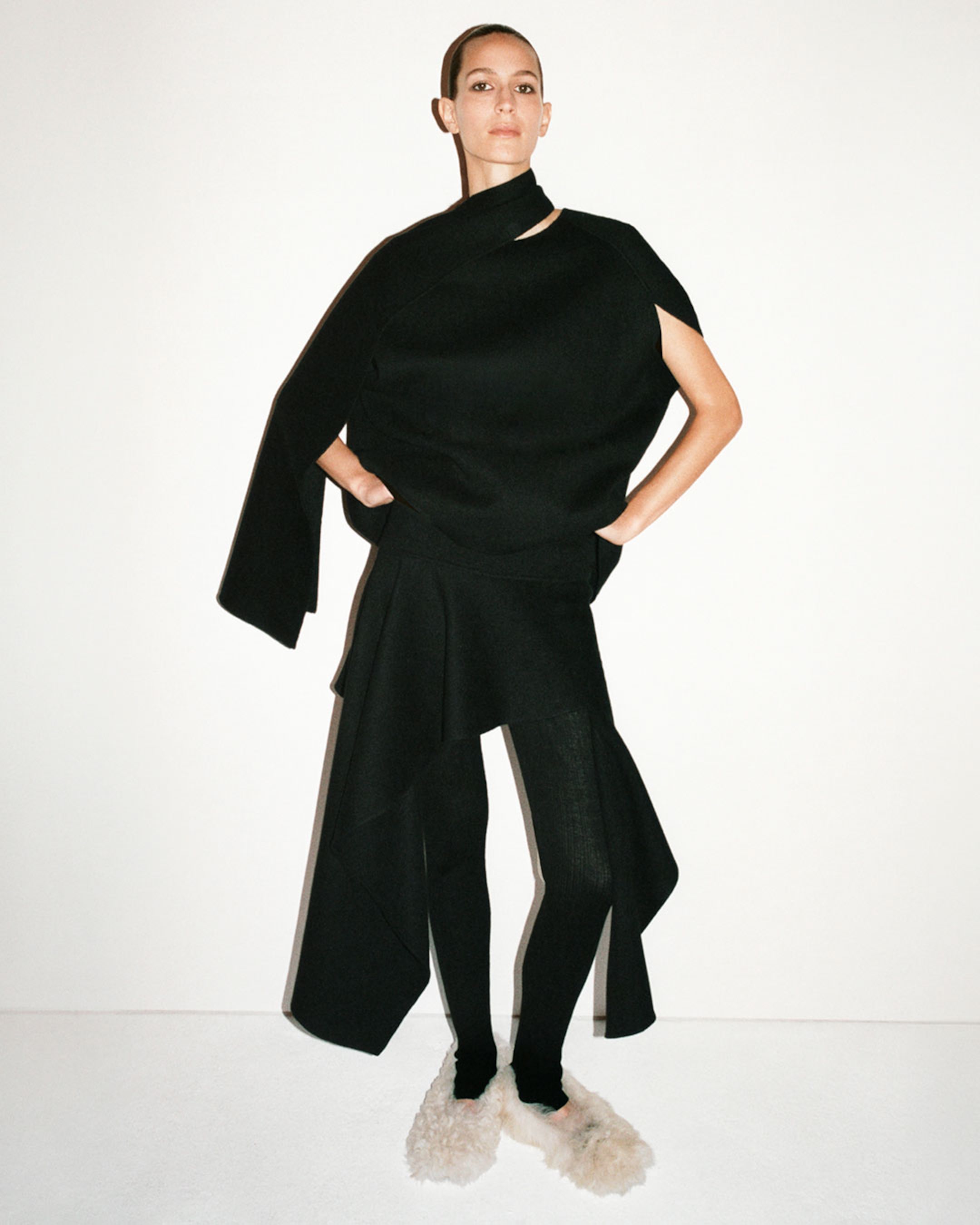 woman wearing skirt and top