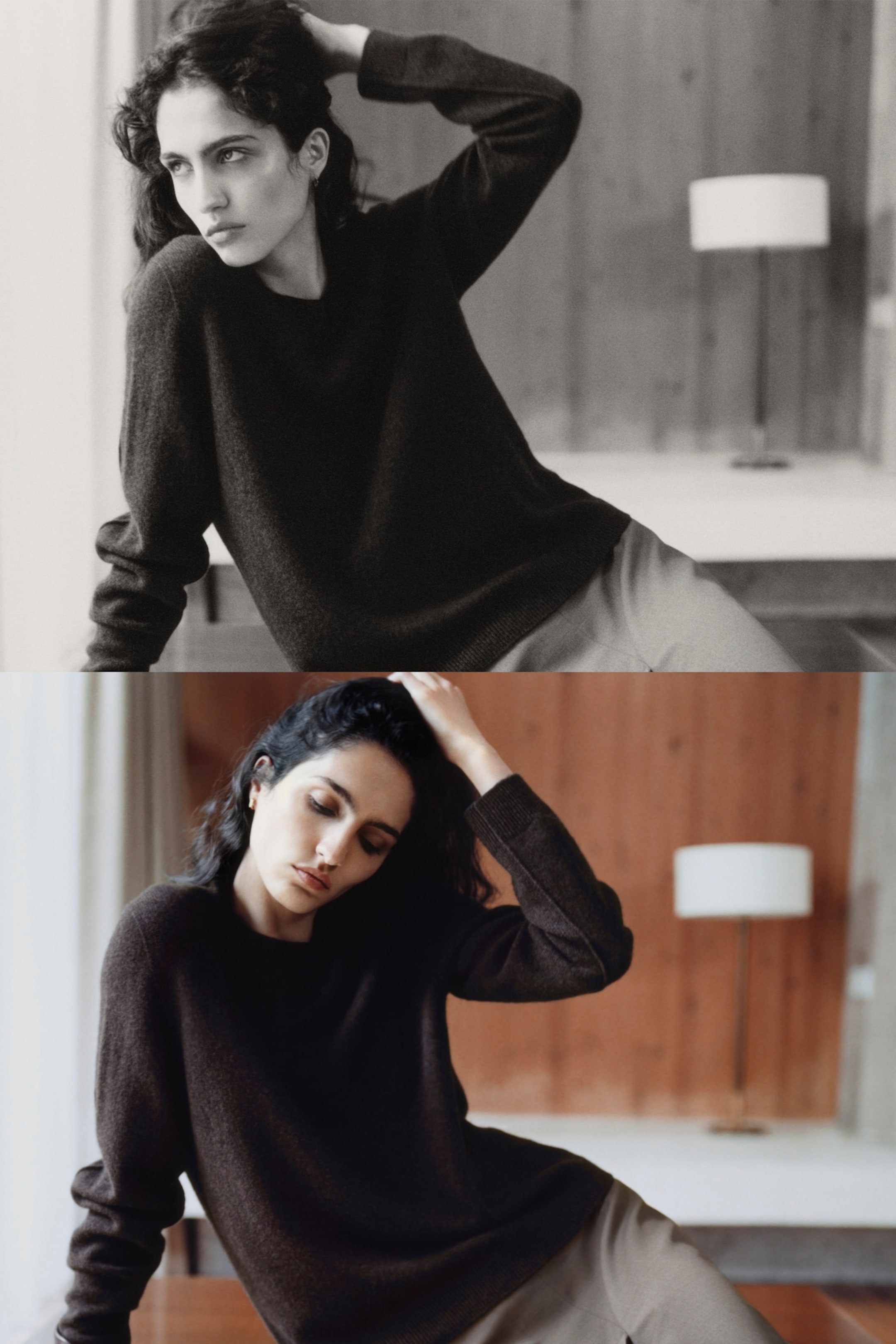 person wearing cashmere