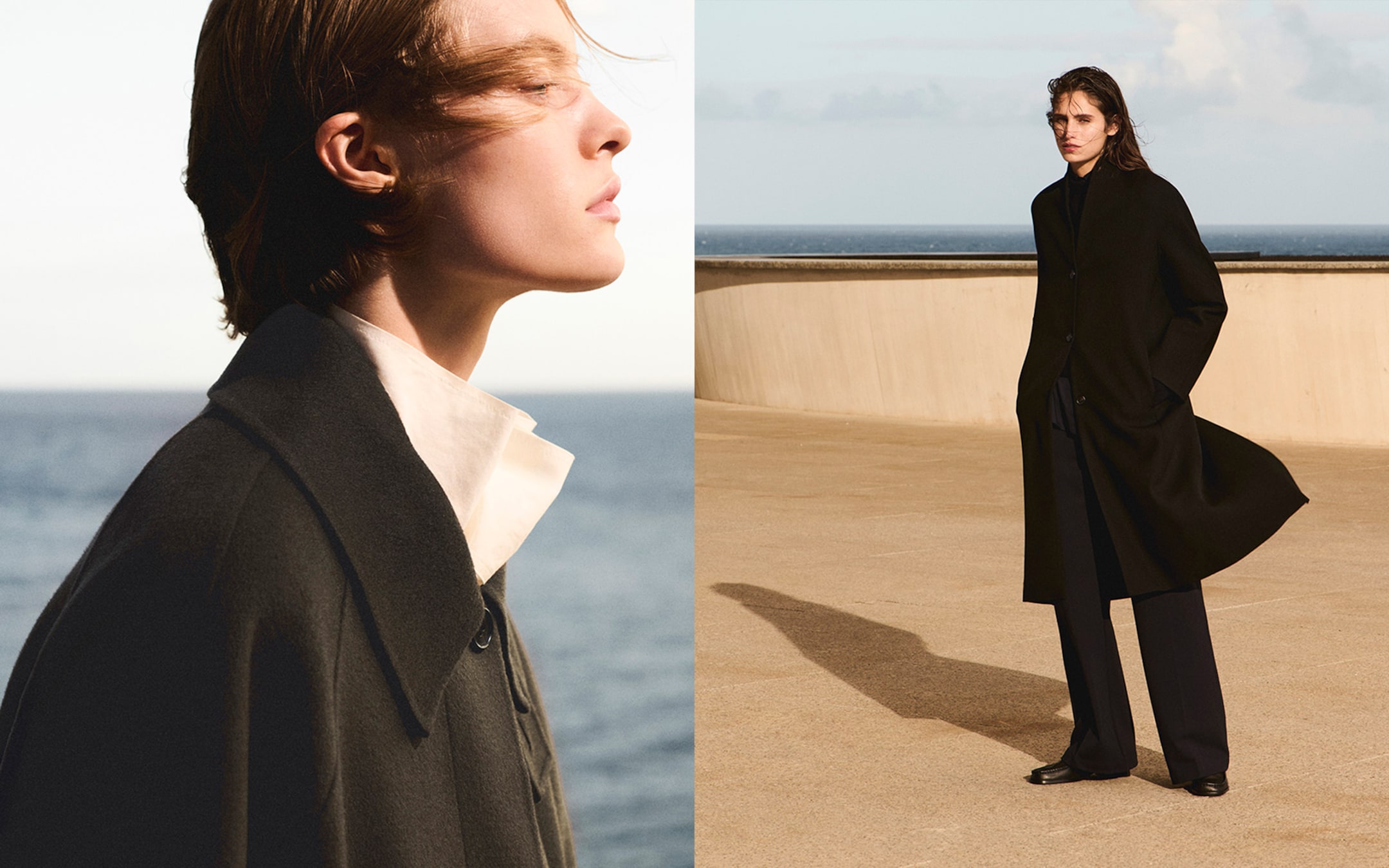 Stitched image of a black coat