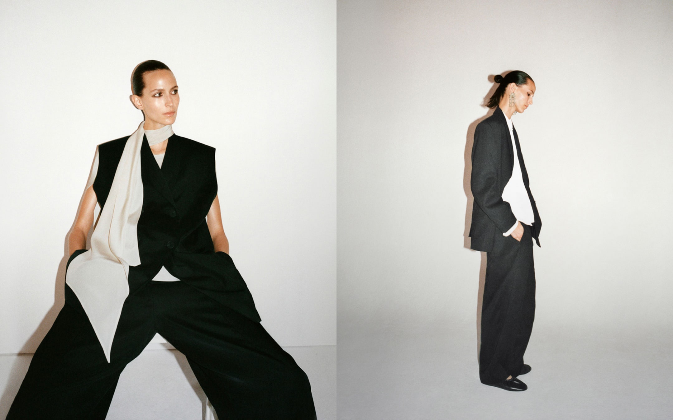 woman sitting down and woman standing