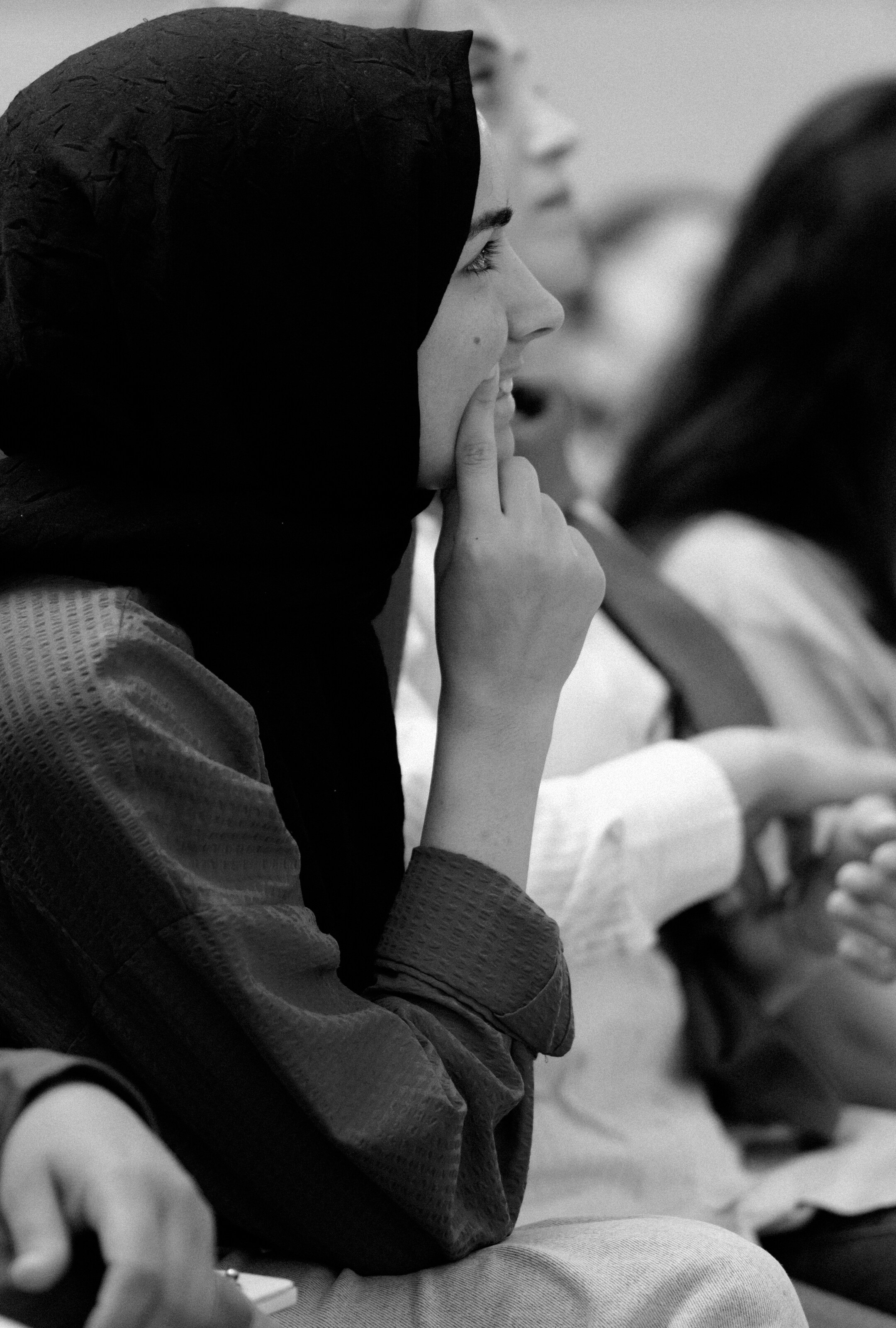 woman observing