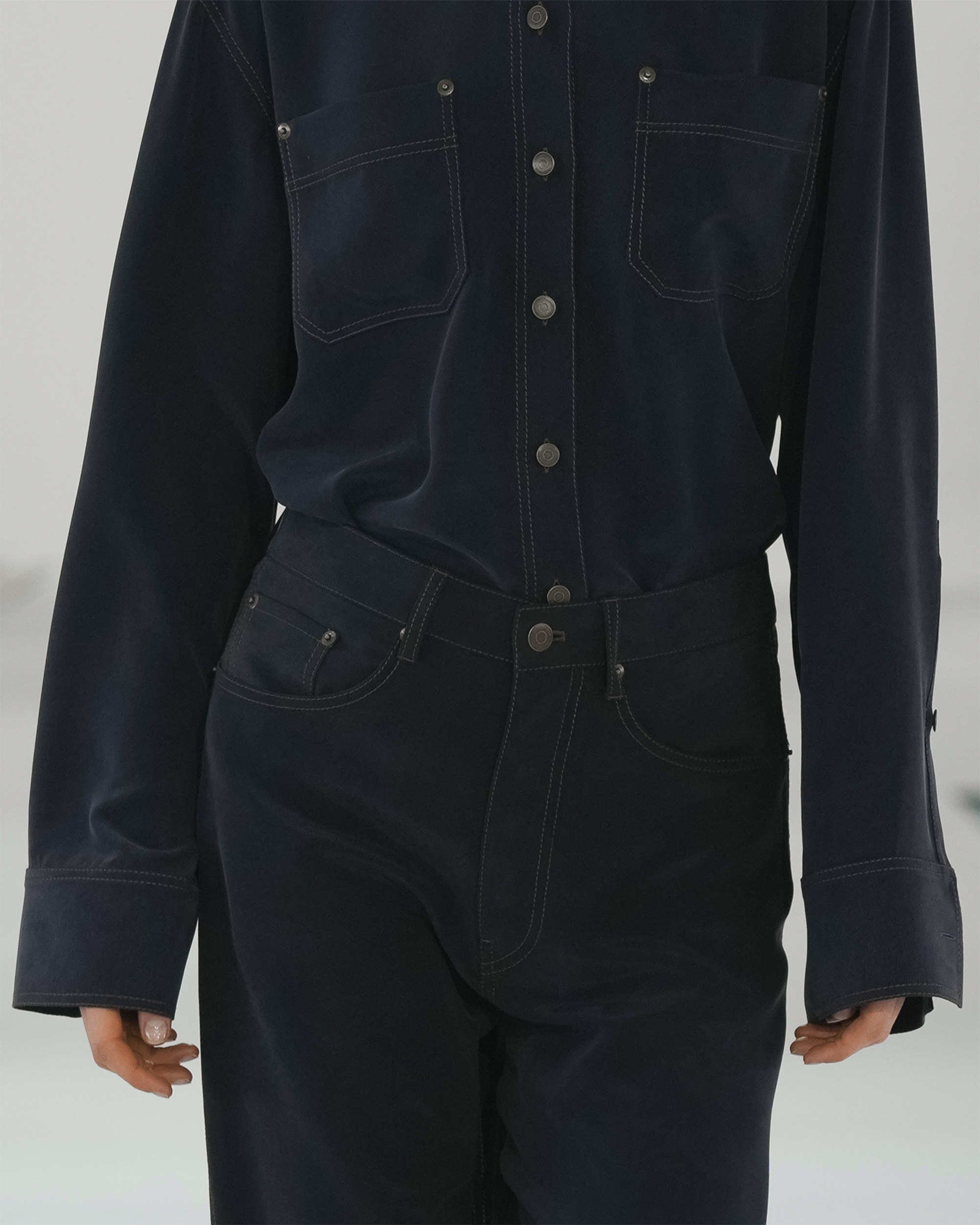 SHIRRED COTTON JUMPSUIT - BROWN | COS CH