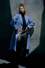 Placeholder for: person wearing blue coat