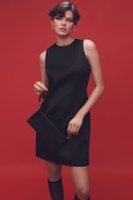 Placeholder for: woman wear black tailored mini dress
