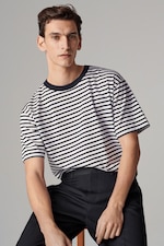 Placeholder for: men's striped t-shirt