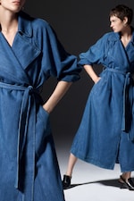 Placeholder for: model wearing denim dress