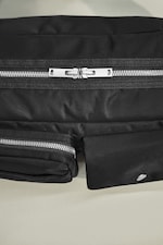 Placeholder for: Black nylon bag with silver zip