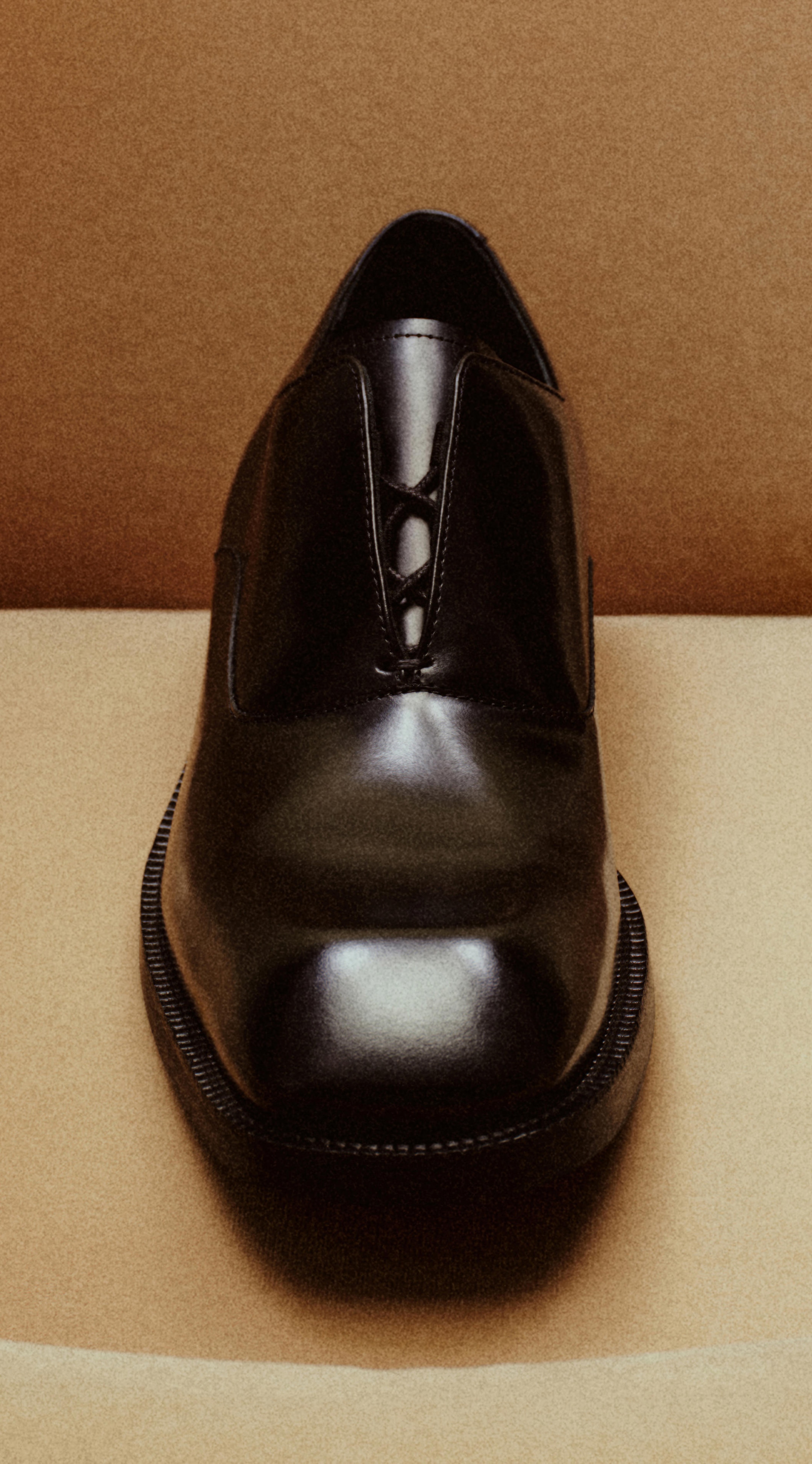 Shoe brown background