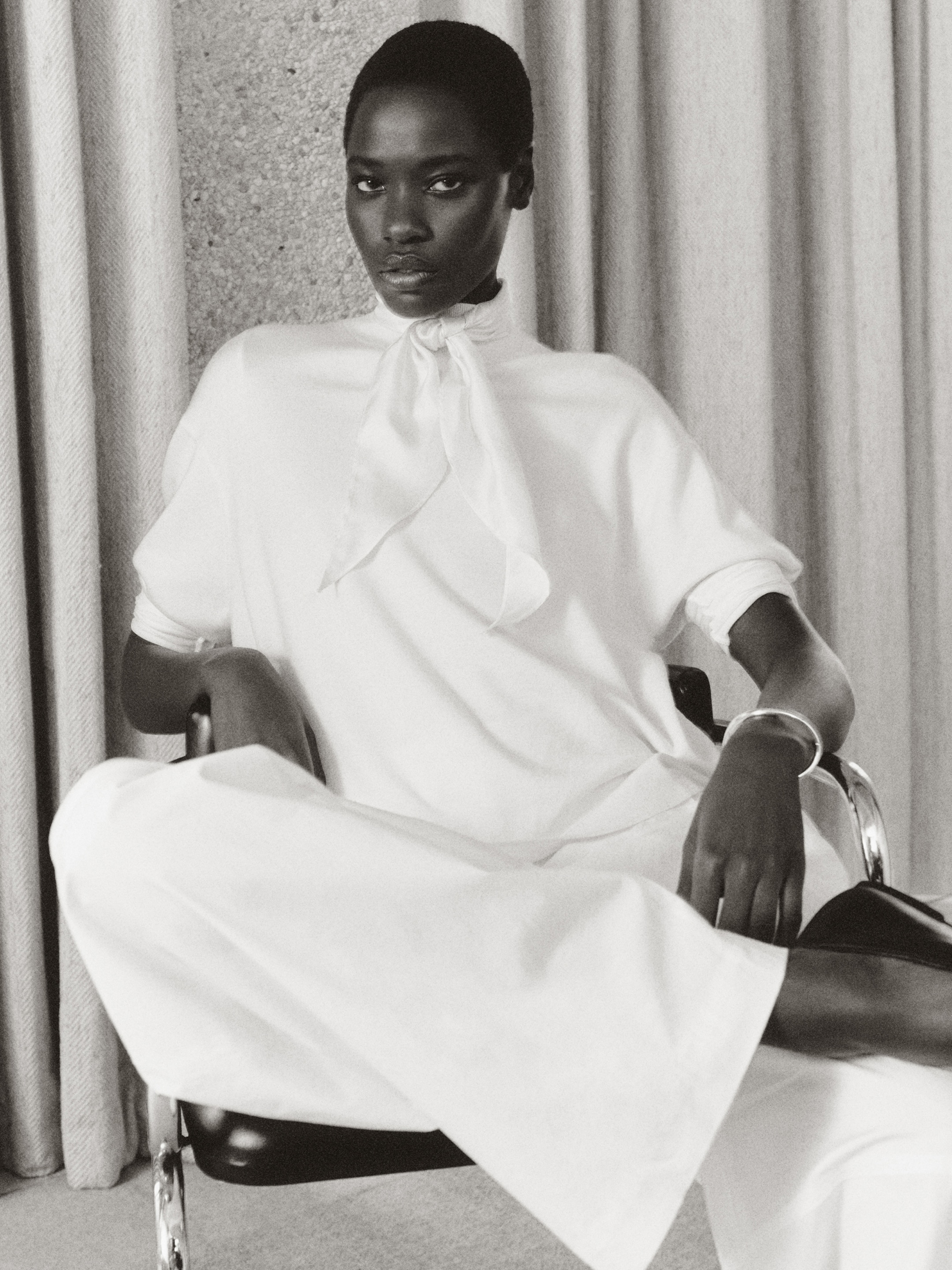 person wearing white