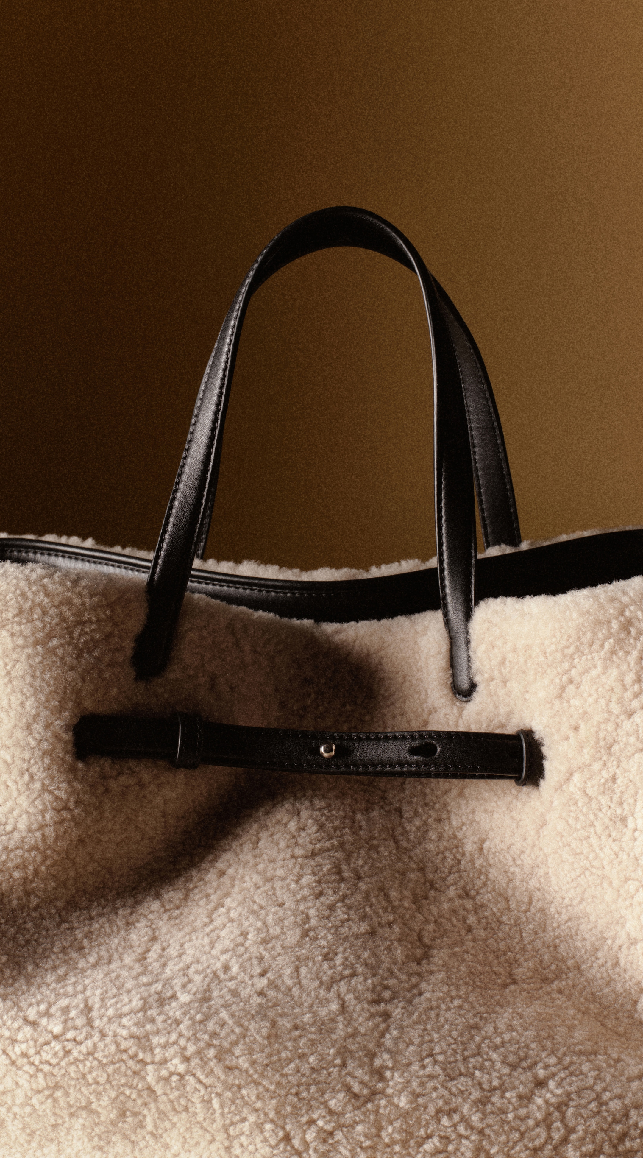 shearling leather bag